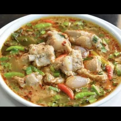 ต้มแซ่บกระดูกหมู (หม้อไฟ)